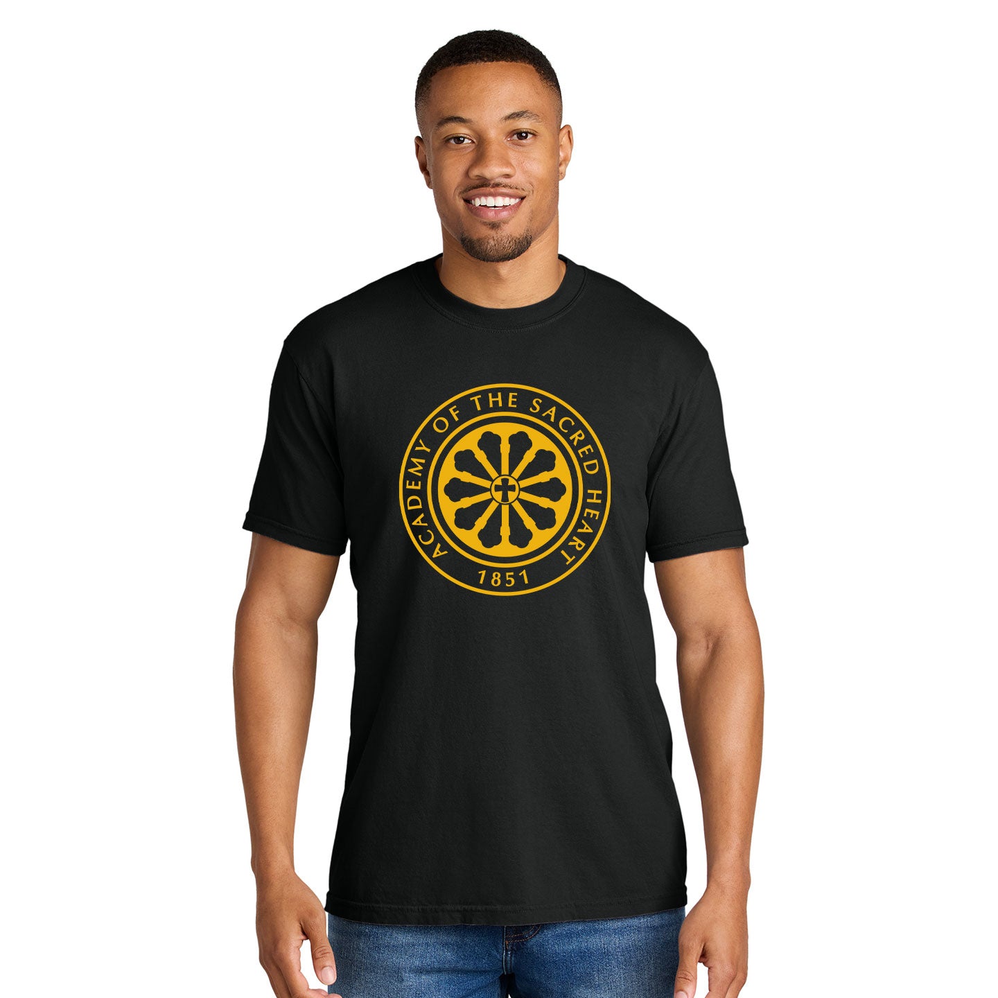ASH - Printed Rose Window Unisex Comfort Colors Heavyweight Cotton Tee