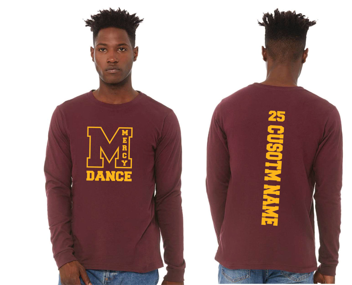 Mercy Dance - Bella + Canvas Unisex 100% Cotton Long Sleeve T-Shirt With Custom Name
