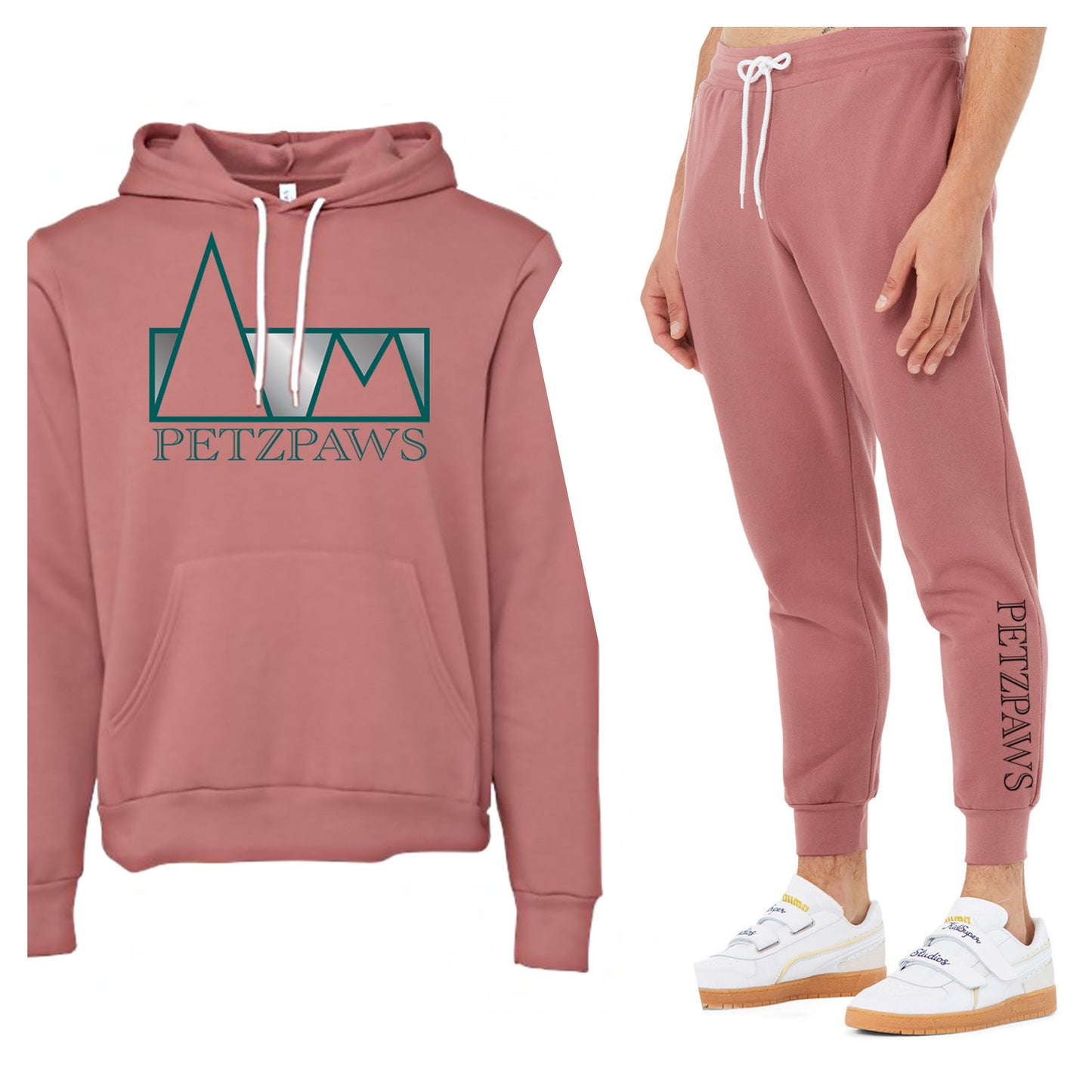 Petzpaws - Mauve Bella+Canvas Unisex Printed Jogger Set