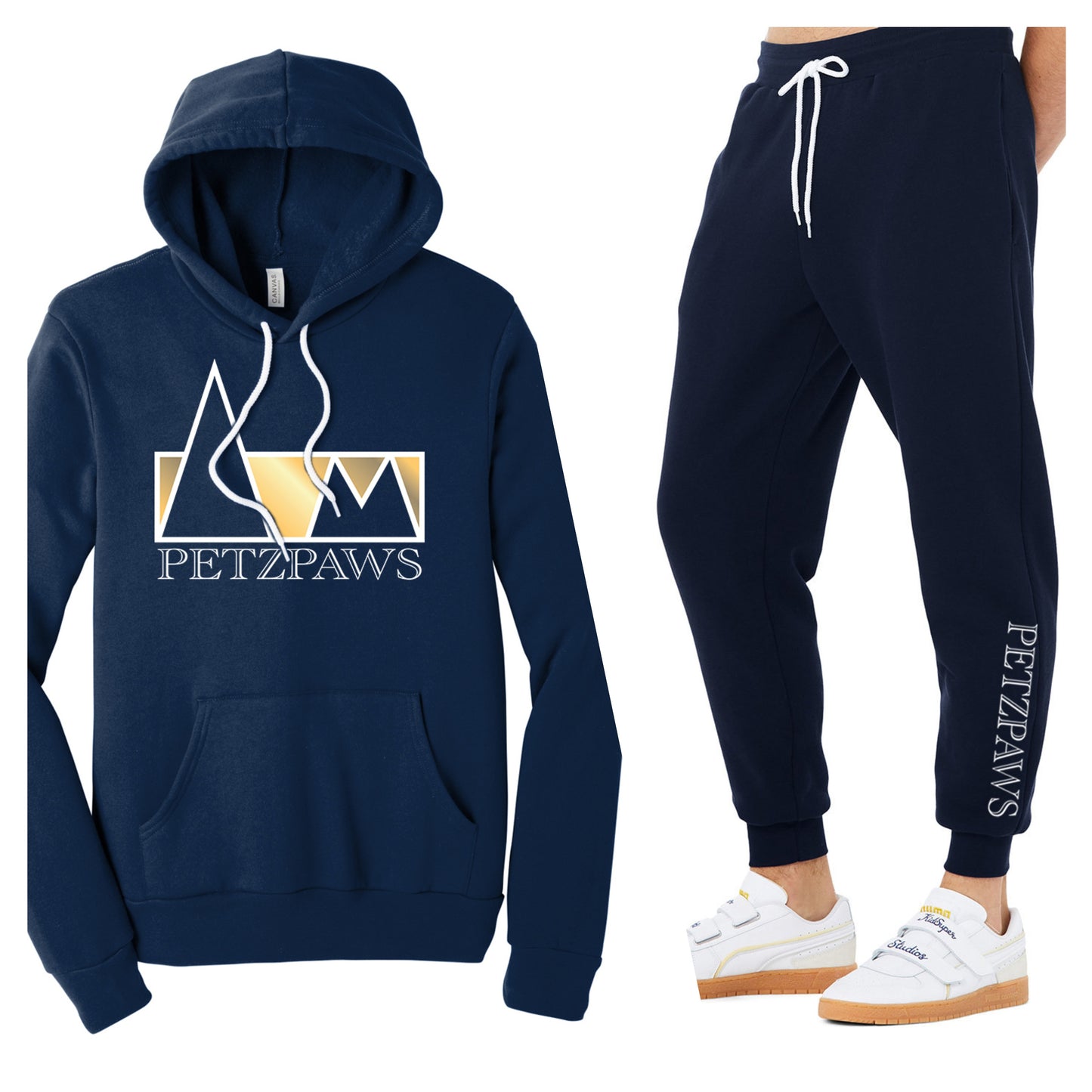 Petzpaws - Navy Bella+Canvas Unisex Printed Jogger Set