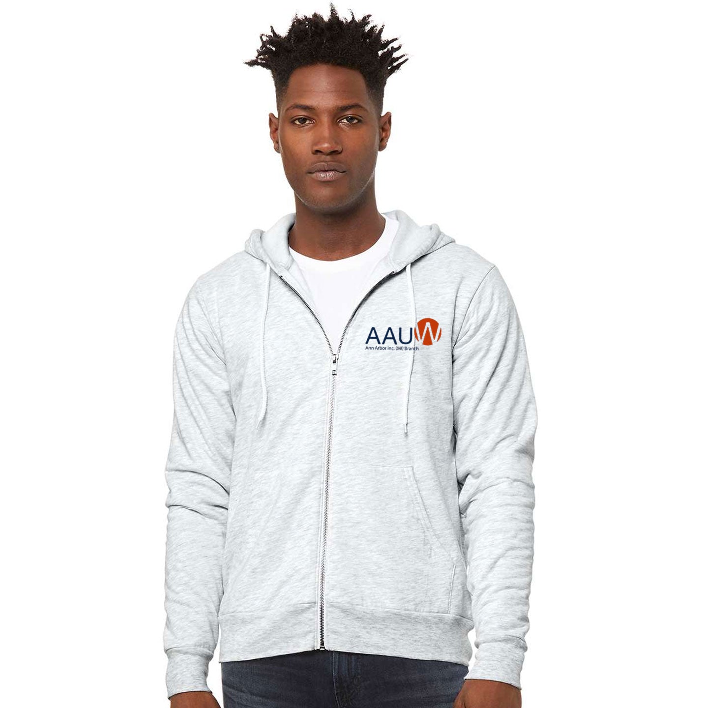AAUW - Printed Bella+Canvas Unisex Sponge-Fleece Zip Hoodie