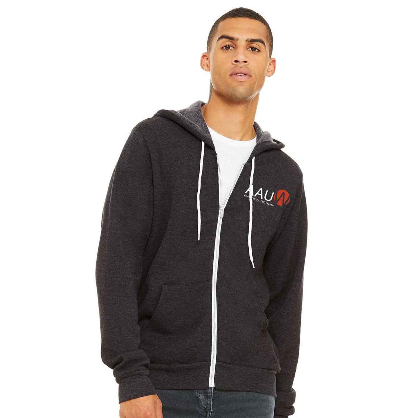 AAUW - Printed Bella+Canvas Unisex Sponge-Fleece Zip Hoodie