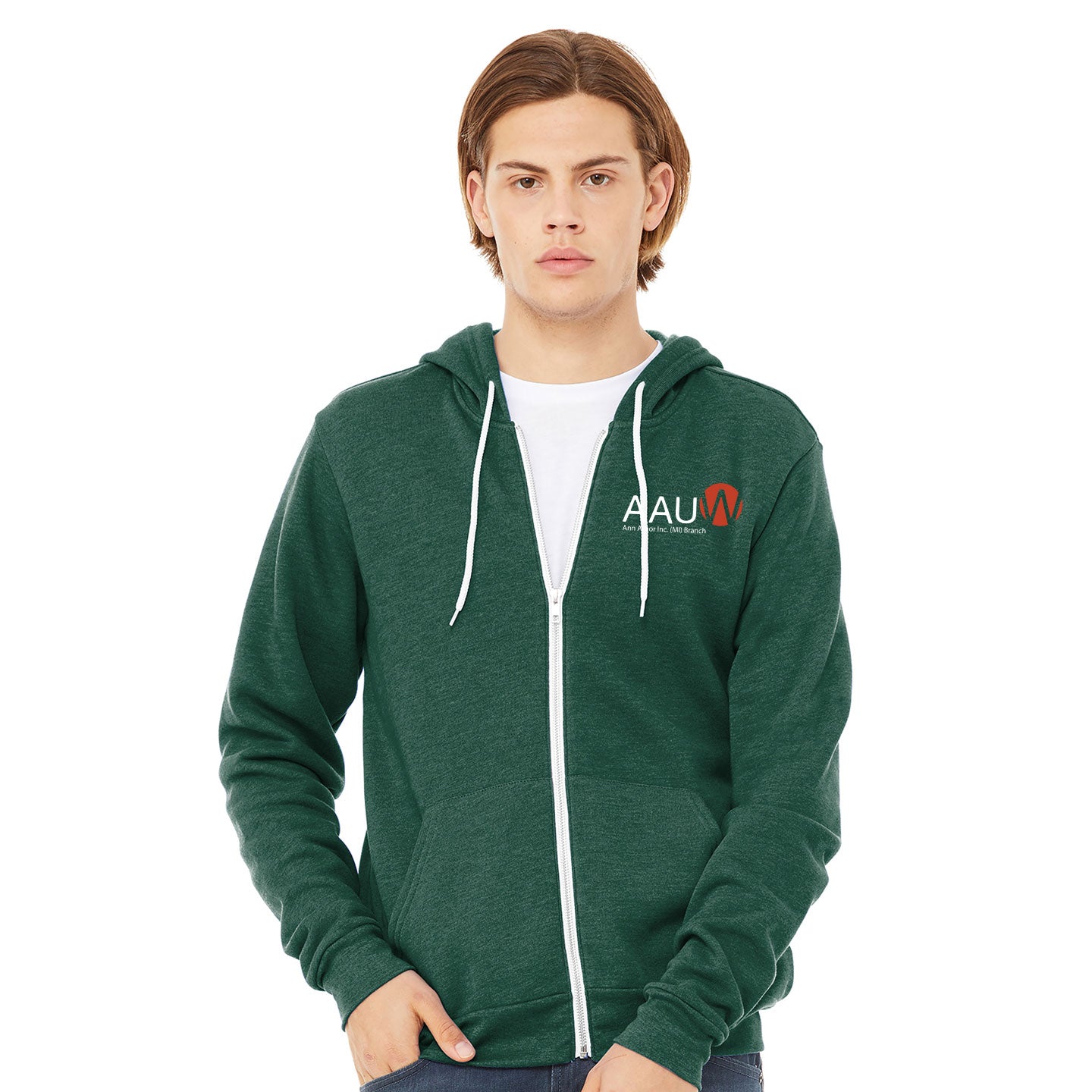 AAUW - Printed Bella+Canvas Unisex Sponge-Fleece Zip Hoodie