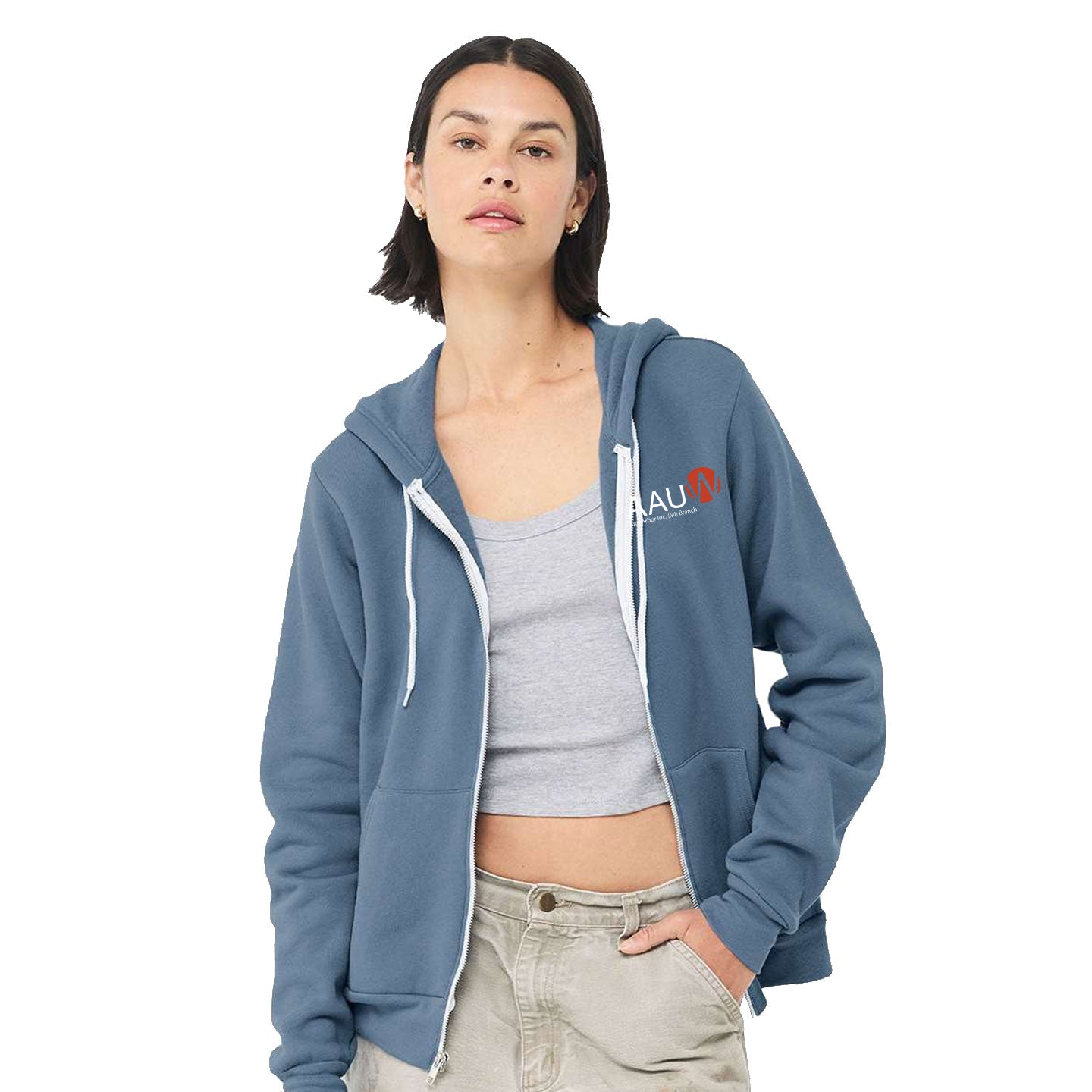AAUW - Printed Bella+Canvas Unisex Sponge-Fleece Zip Hoodie