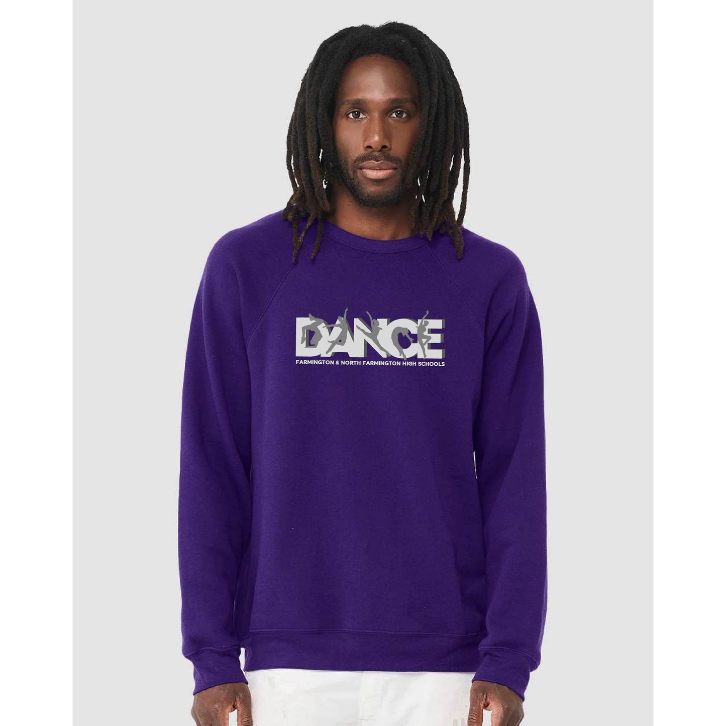 Farmington Hills High School Dance Program - Unisex Cotton/Polyester Fleece Raglan Crewneck Sweatshirt