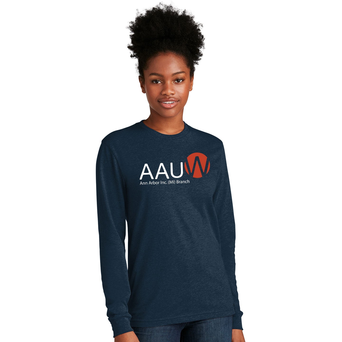 AAUW - Printed Next Level Unisex Blend Long-Sleeve T-Shirt
