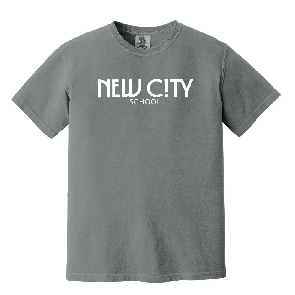 New City School - New City Wordmark Print -Comfort Colors Youth Heavyweight Tee