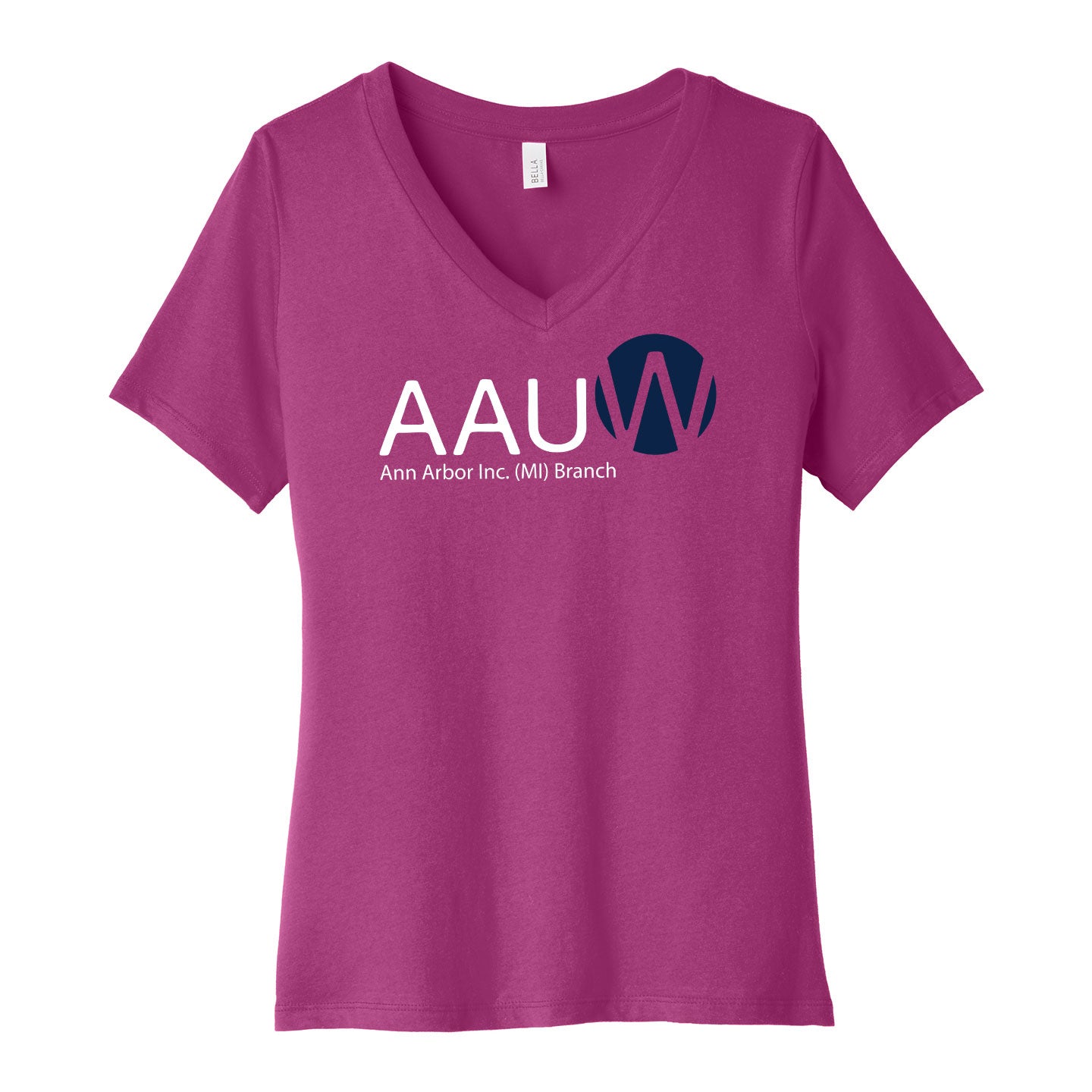 AAUW - Printed Bella+Canvas Women's Relaxed V-Neck T-Shirt