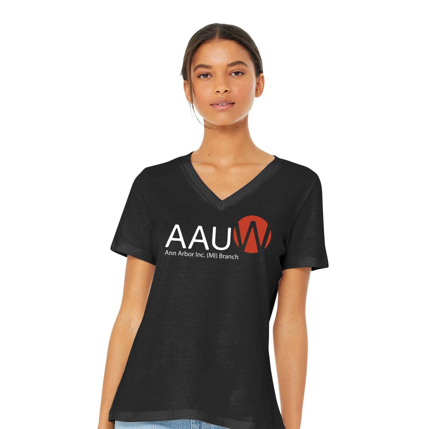 AAUW - Printed Bella+Canvas Women's Relaxed V-Neck T-Shirt