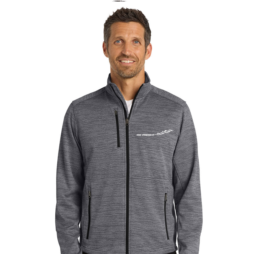 GM Freight Port Authority Digi Stripe Fleece Jacket Embroidery