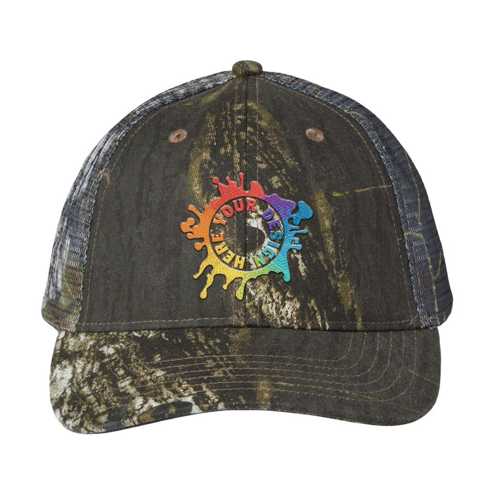 Embroidered Kati Licensed Camo Mesh Back Cap - Mato & Hash