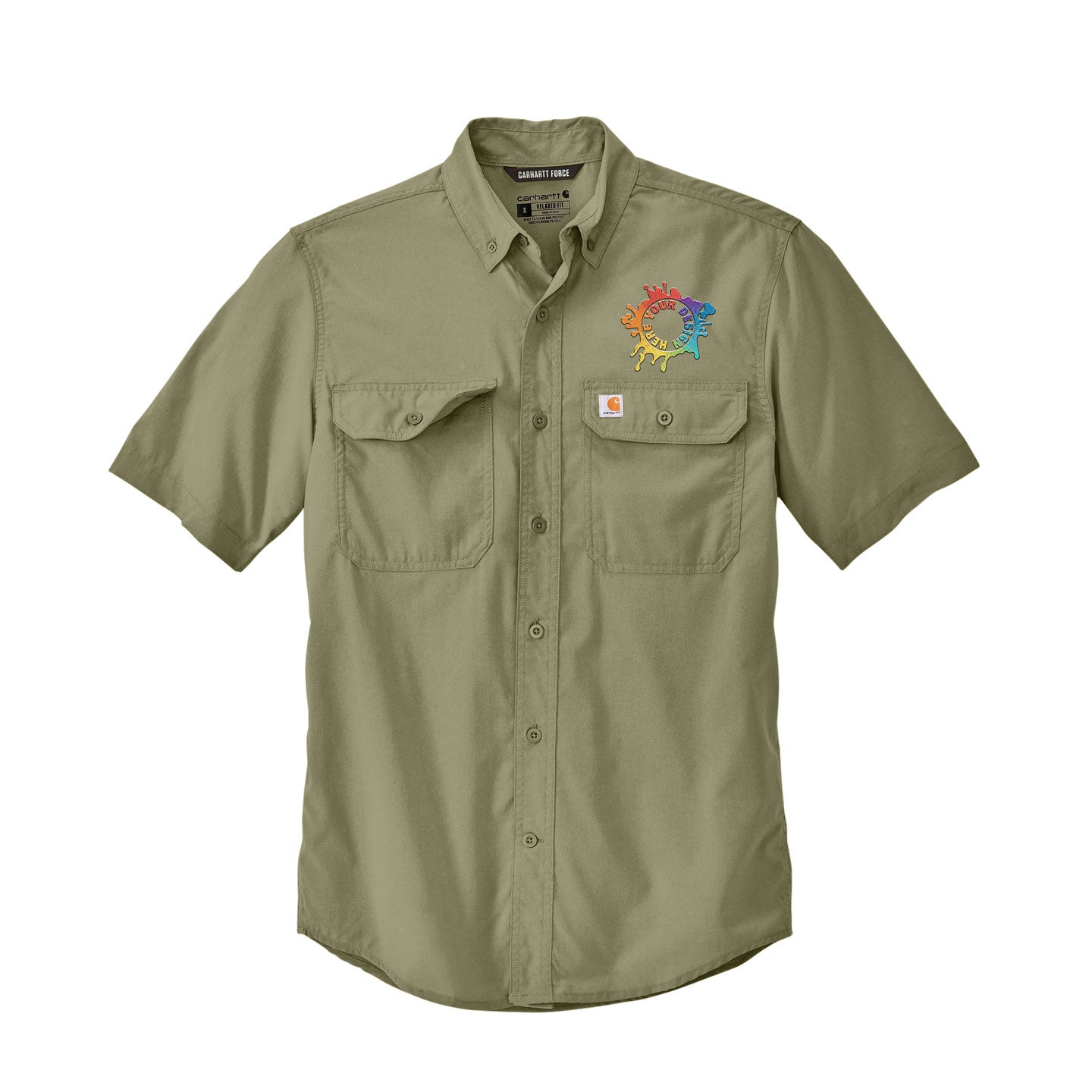 Carhartt Force Solid Short Sleeve Shirt Embroidery