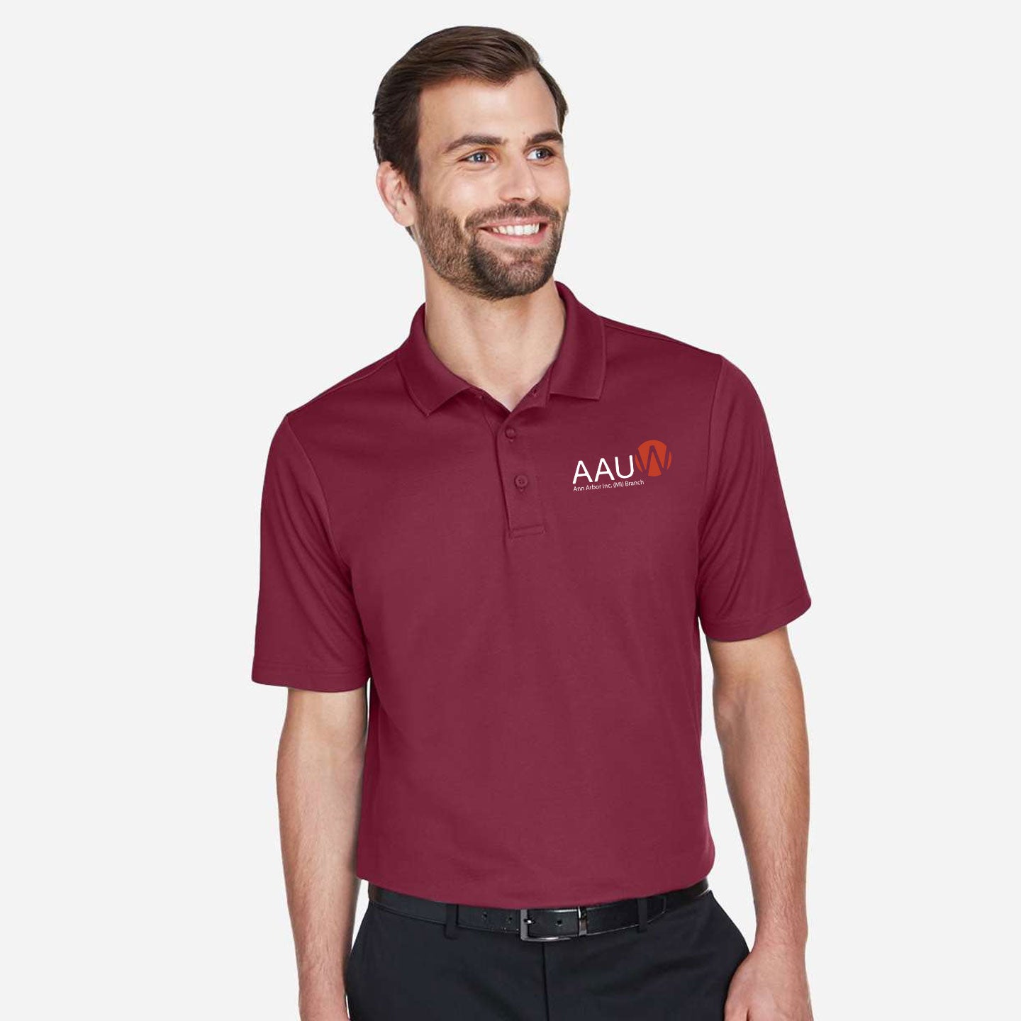 AAUW -  Embroidered Men's Devon & Jones CrownLux Blend Polo