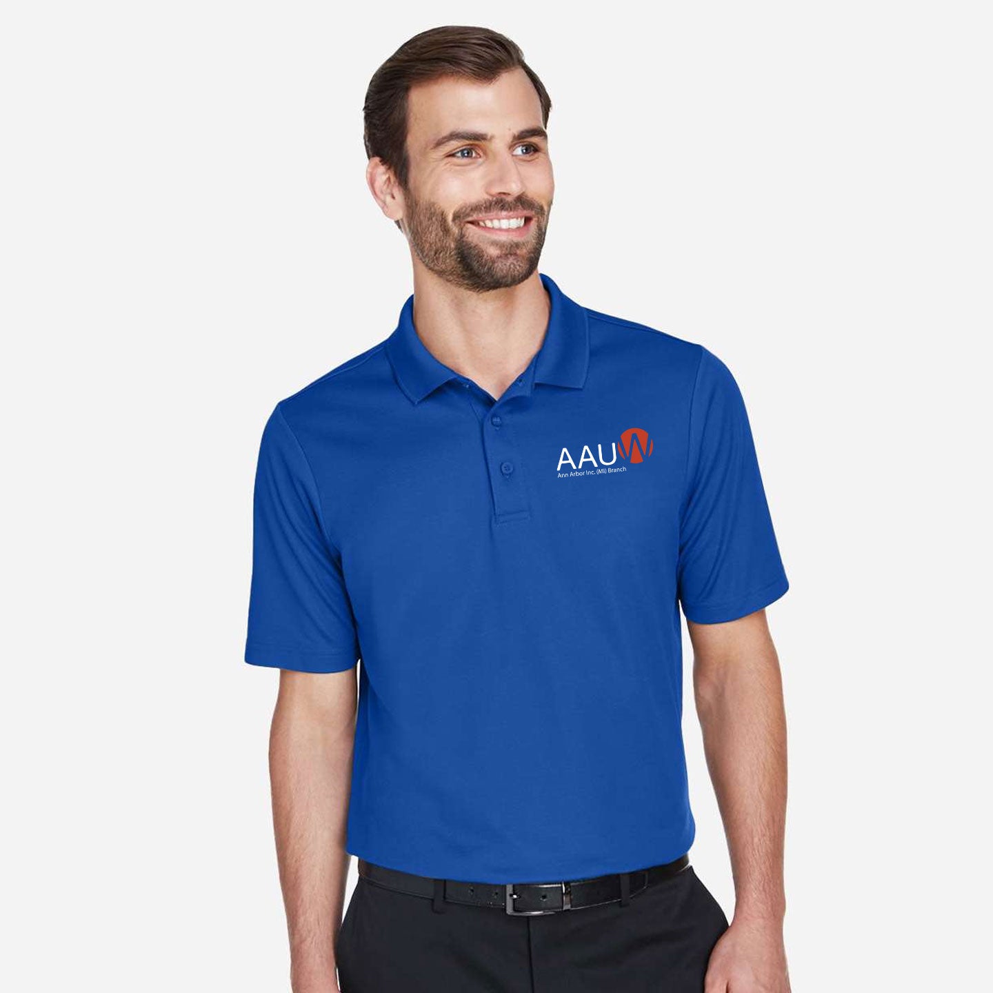AAUW - Embroidered Men's Devon & Jones CrownLux Blend Polo