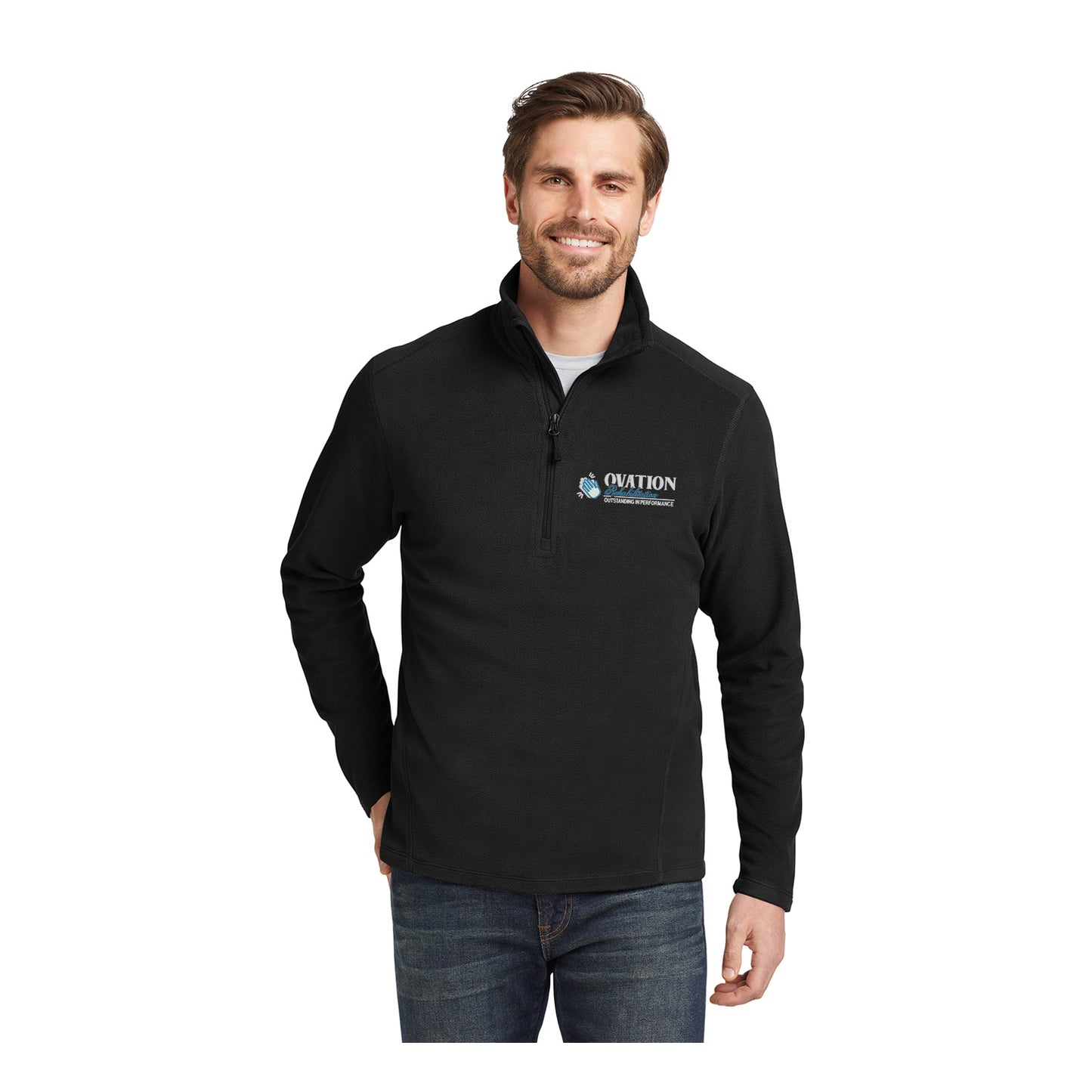 Ovation Rehabilitation - Eddie Bauer® 1/2-Zip Microfleece Jacket Embroidery