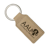 AAUW - Engraved Leatherette Rectangle Keychain