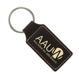AAUW - Engraved Leatherette Rectangle Keychain