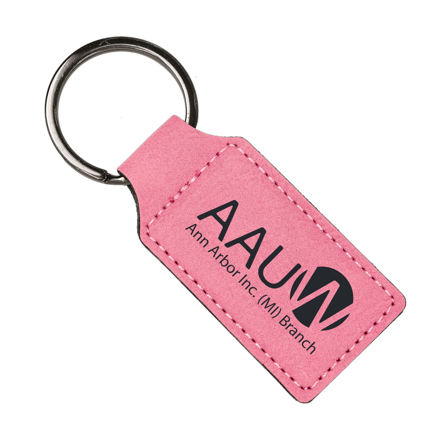AAUW - Engraved Leatherette Rectangle Keychain