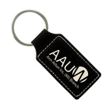 AAUW - Engraved Leatherette Rectangle Keychain