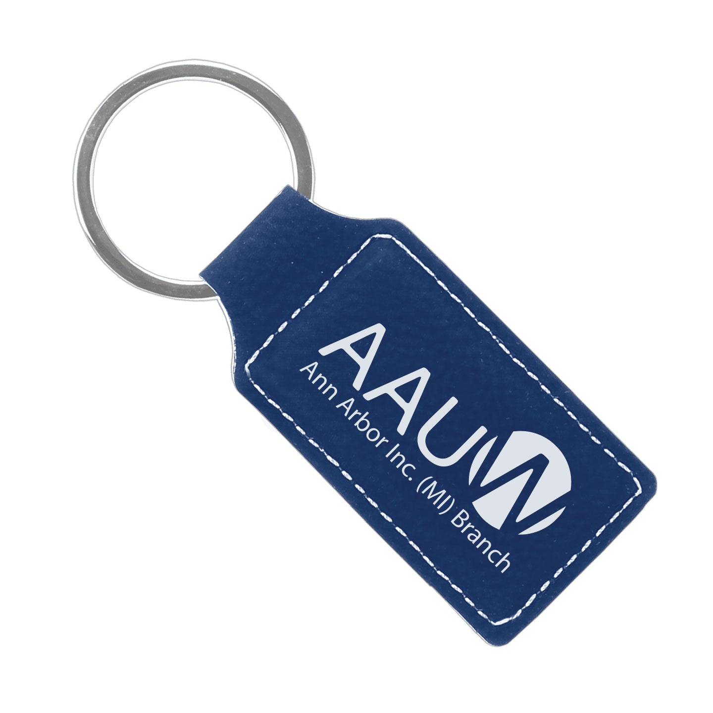 AAUW - Engraved Leatherette Rectangle Keychain