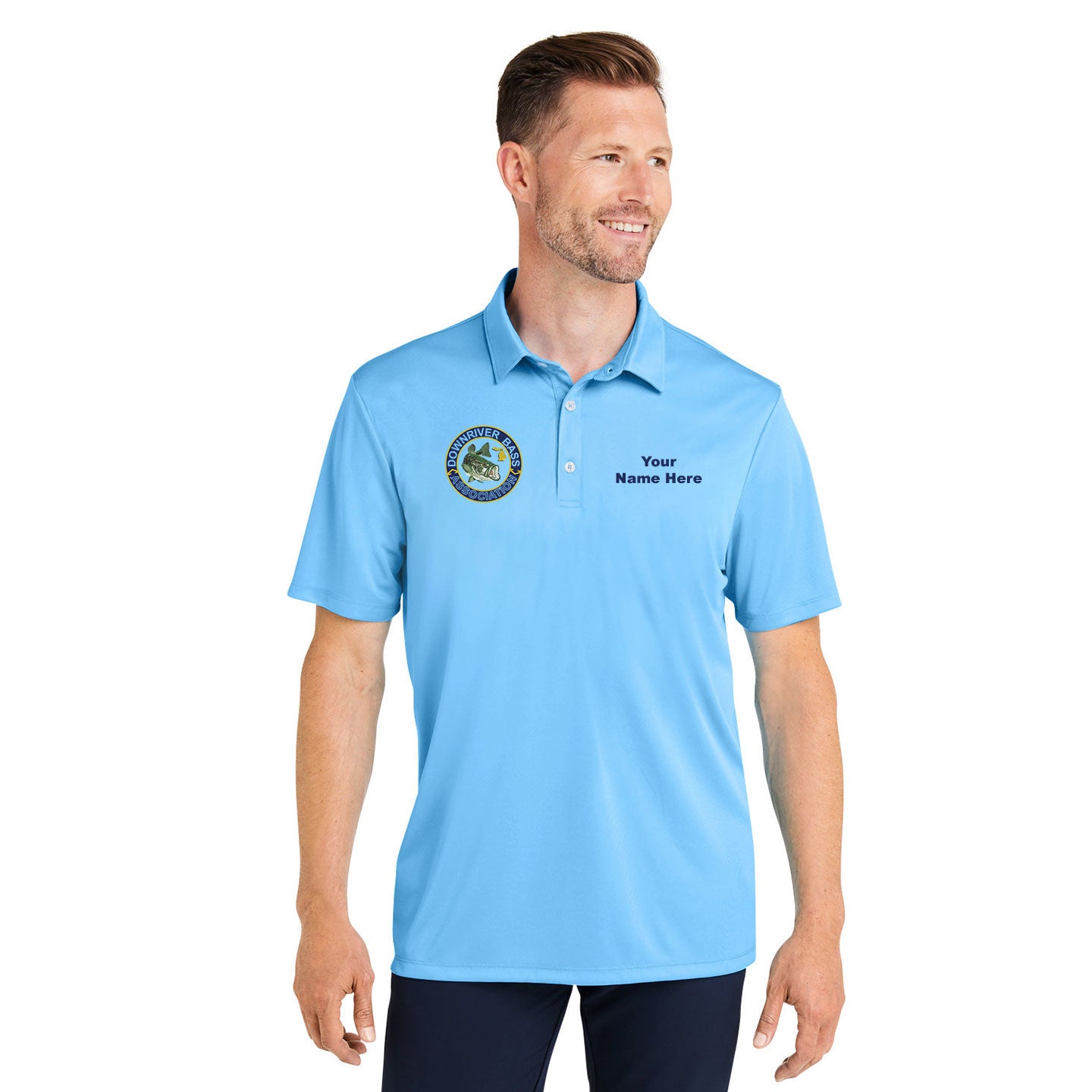 Downriver Bass - Personalized HUK Men's Pursuit Performance Polo