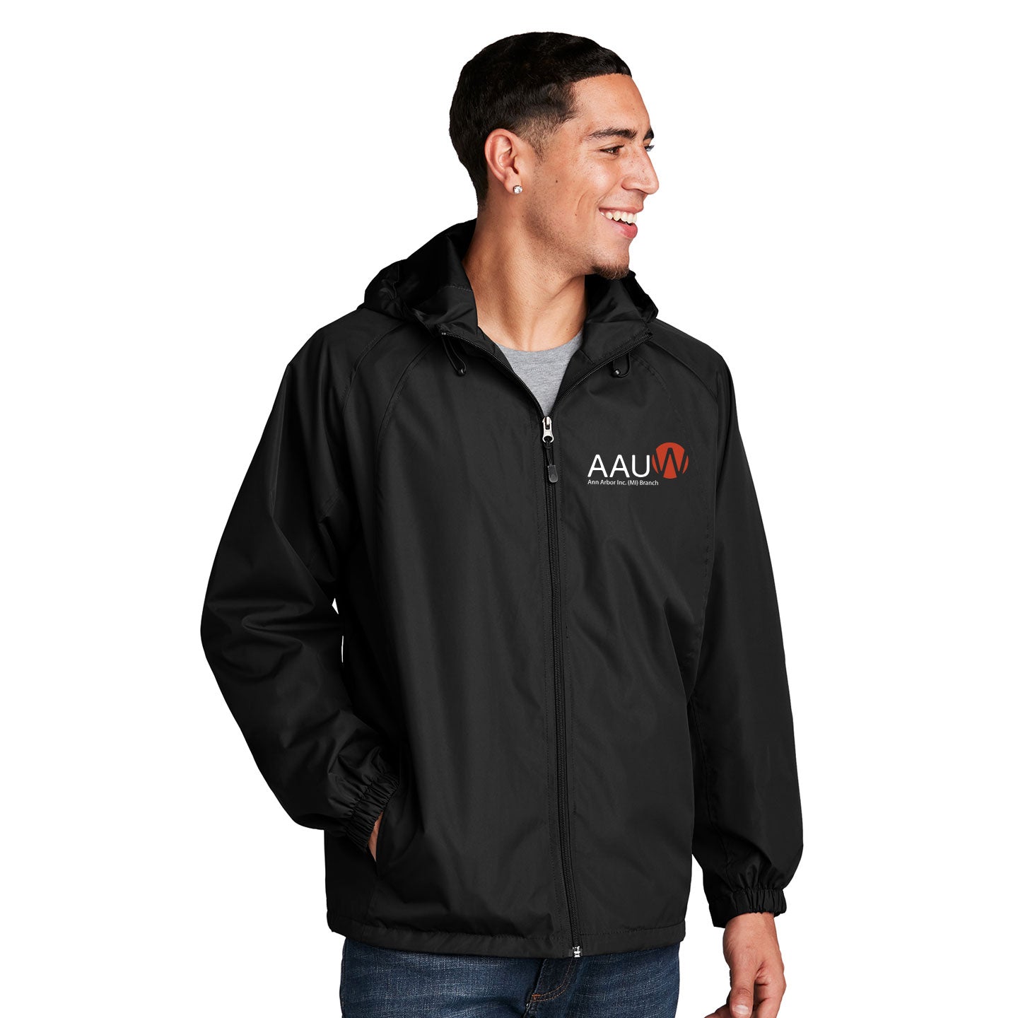 AAUW - Embroidered Sport-Tek Hooded Raglan Jacket