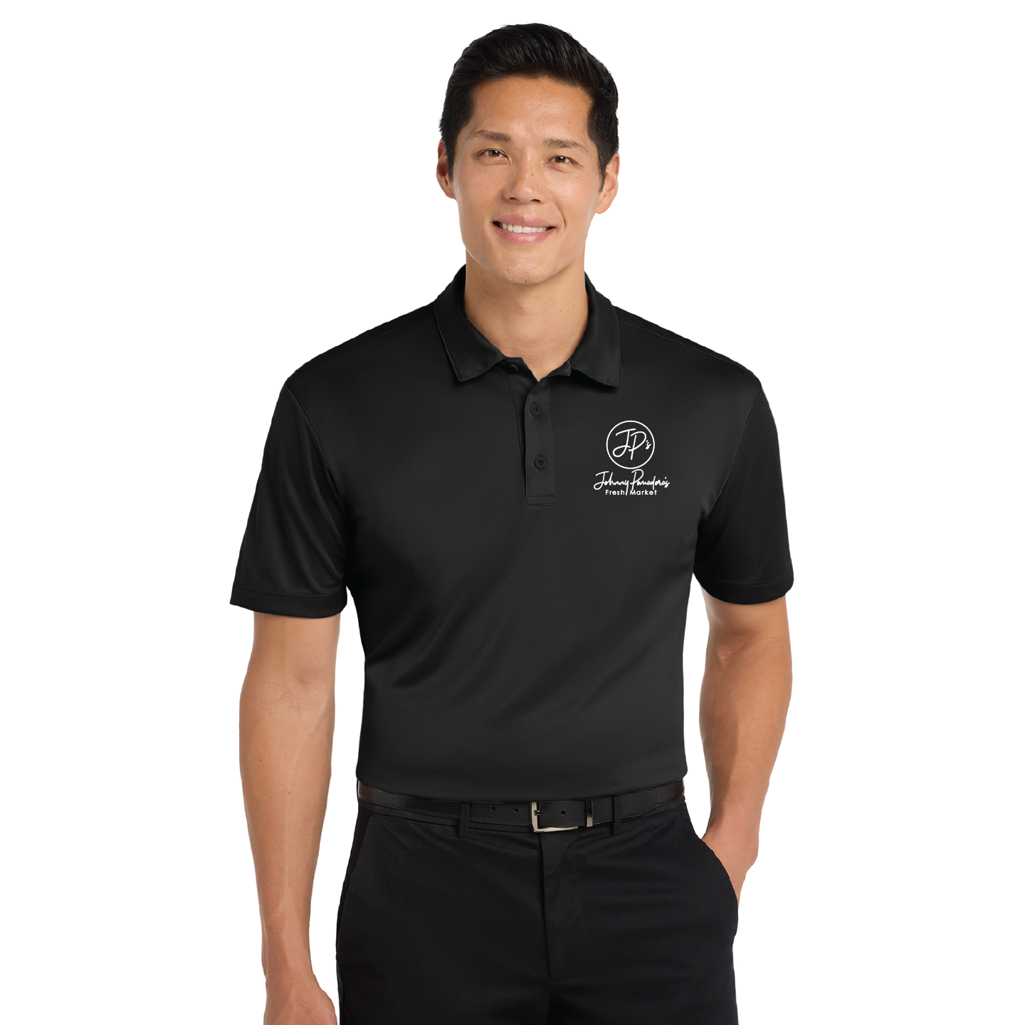 JP - Logo Embroidered Port Authority Unisex Silktouch Polo