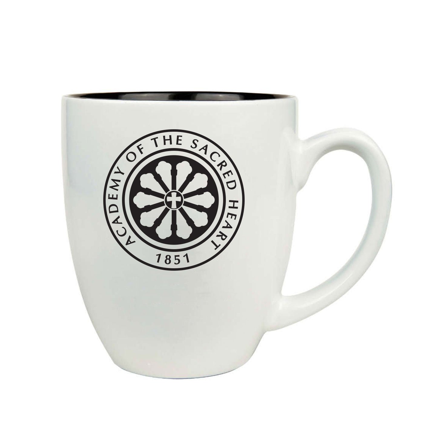 ASH - Rose Window Engraved 16oz Ceramic Bistro Mug