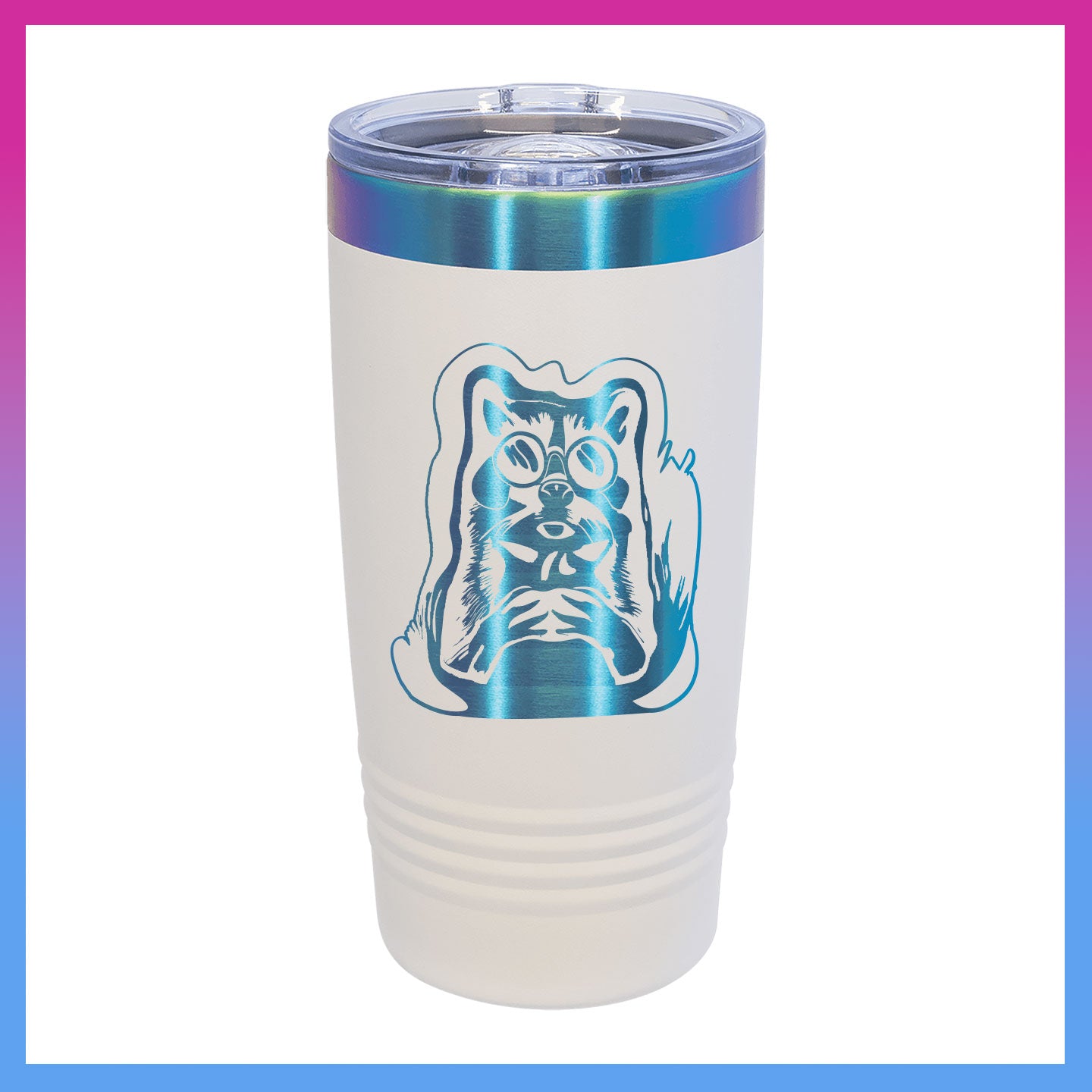 Domino Effect Apparel - Bob Engraved 20 oz. Prism Plated Tumbler with Slider Lid