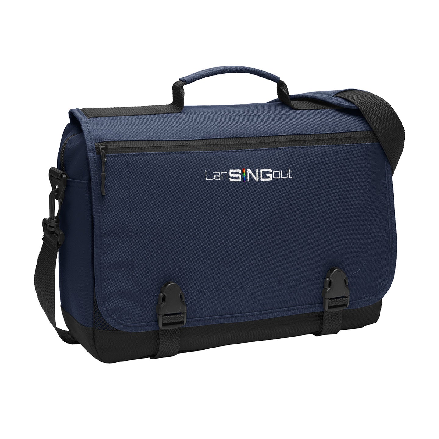 LanSINGout - Wide Logo Port Authority Messenger Bag
