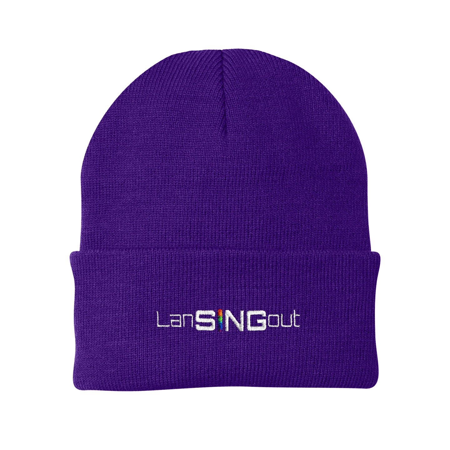 LanSINGout - Wide Logo Port & Company Cuffed Beanie