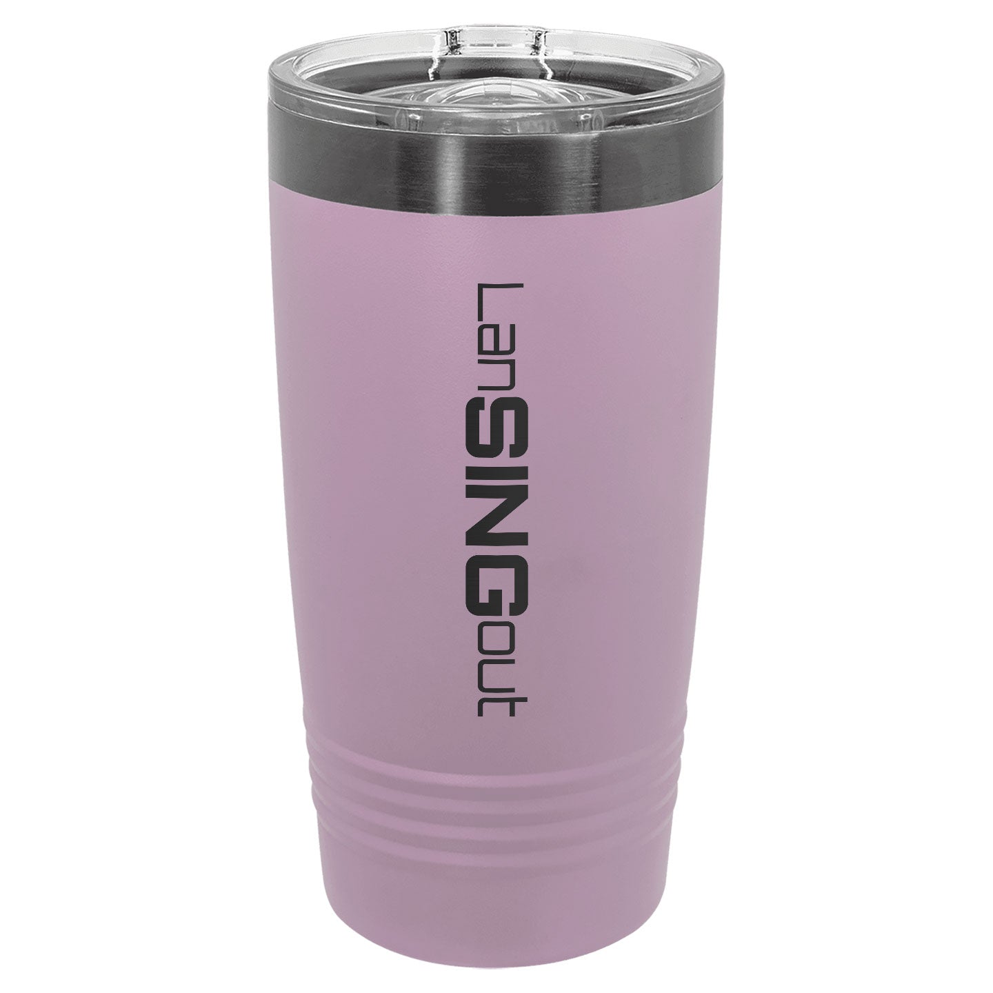 LanSINGout - Wide Logo Ghost Black Engraved Polar Camel 20oz Tumbler