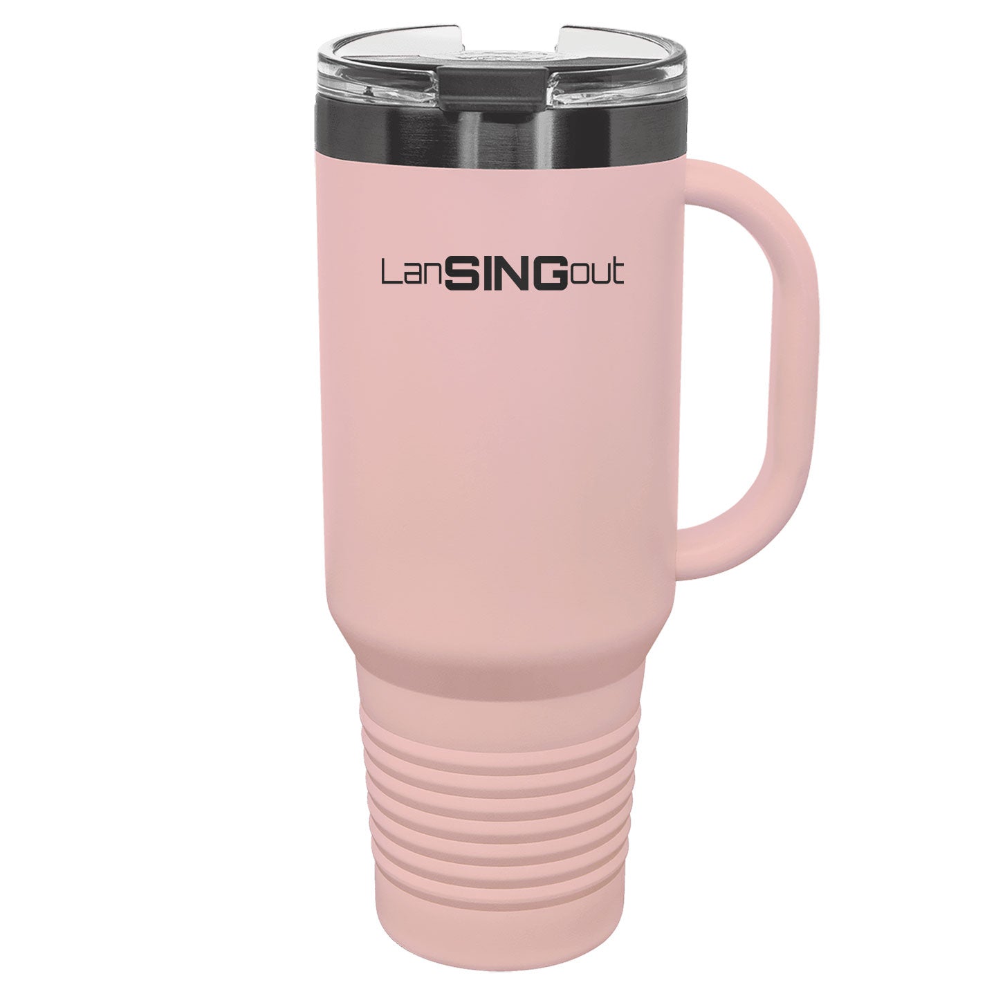 LanSINGout - Wide Logo Ghost Black Engraved Polar Camel 40oz Travel Mug