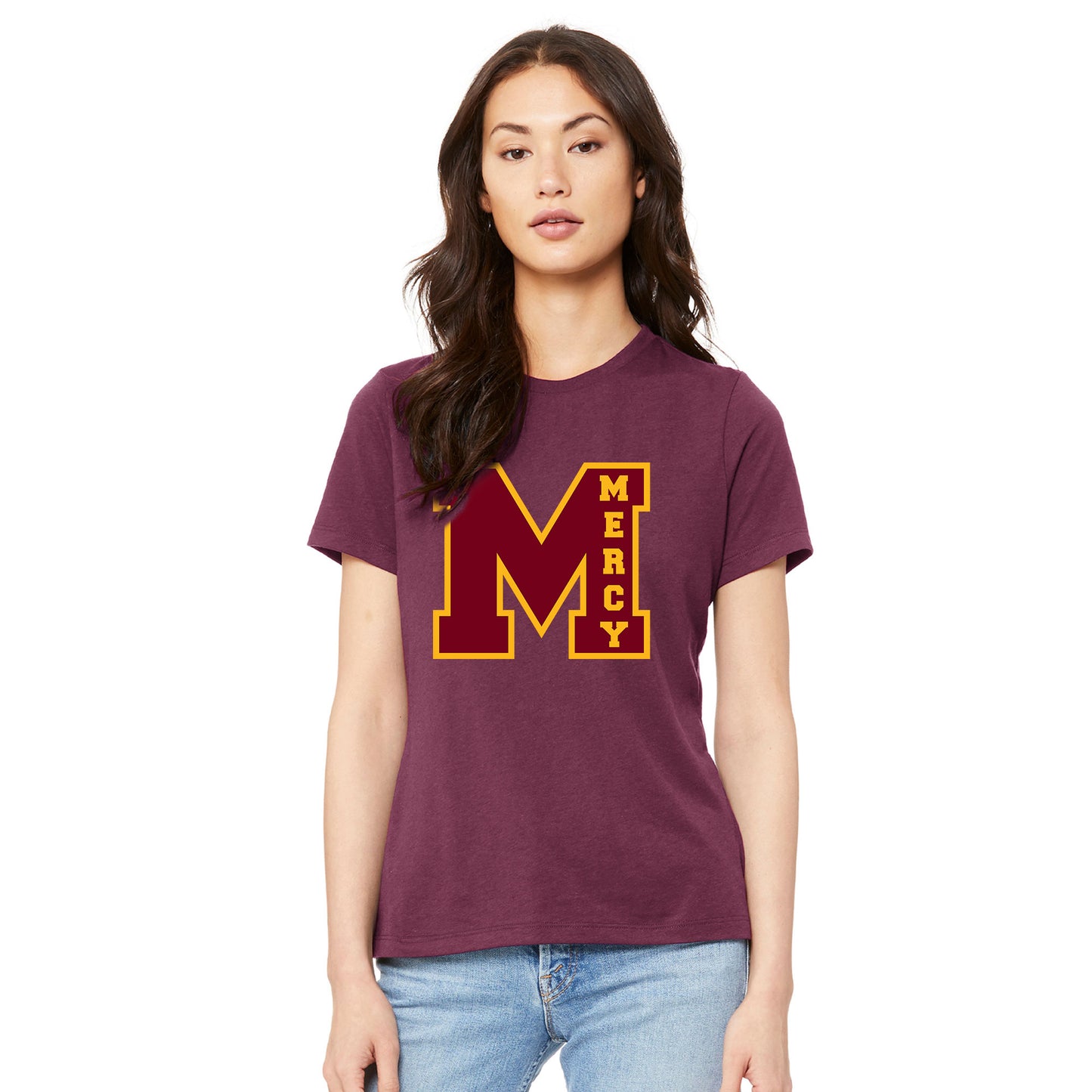 Mercy HS - Mercy Crest Women's Bella+Canvas Relaxed Tee