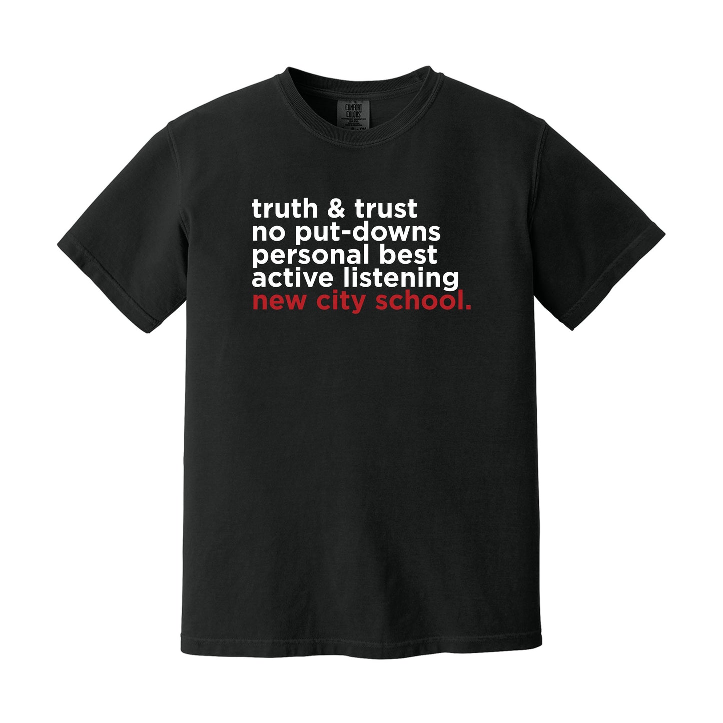 New City School - "Rules To Live By" Unisex Comfort Colors Heavyweight Tee