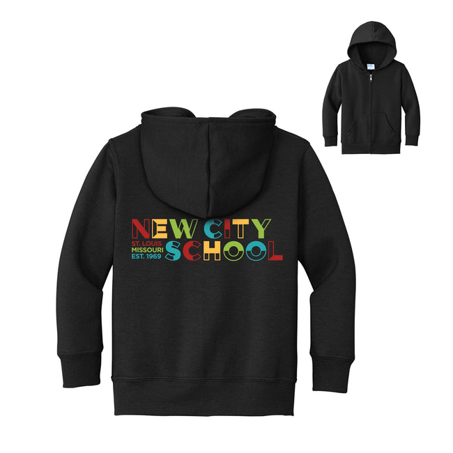 New City School - Building Blocks Toddler Port&Co Zip Hoodie