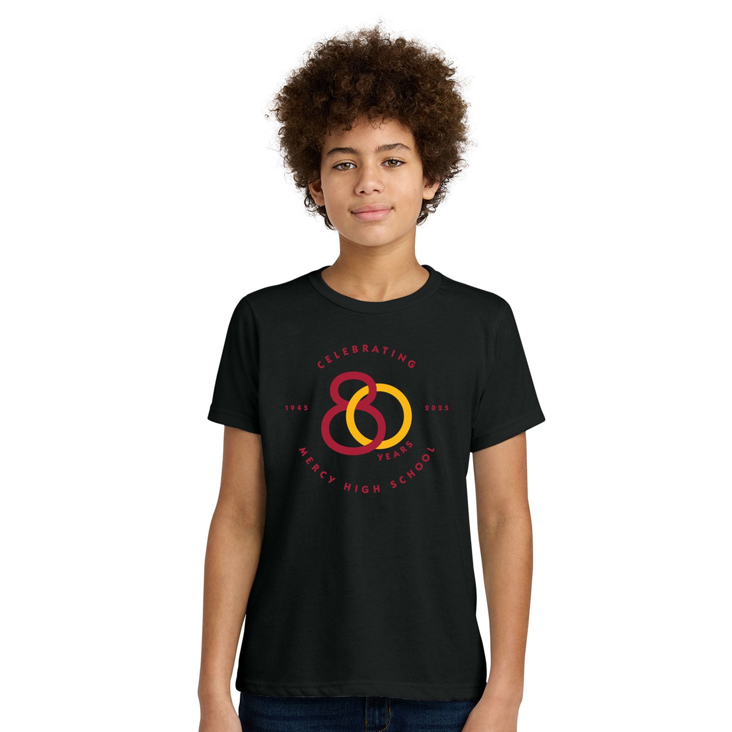 Mercy HS - 80th Anniversary Printed Youth Next Level Blend Tee