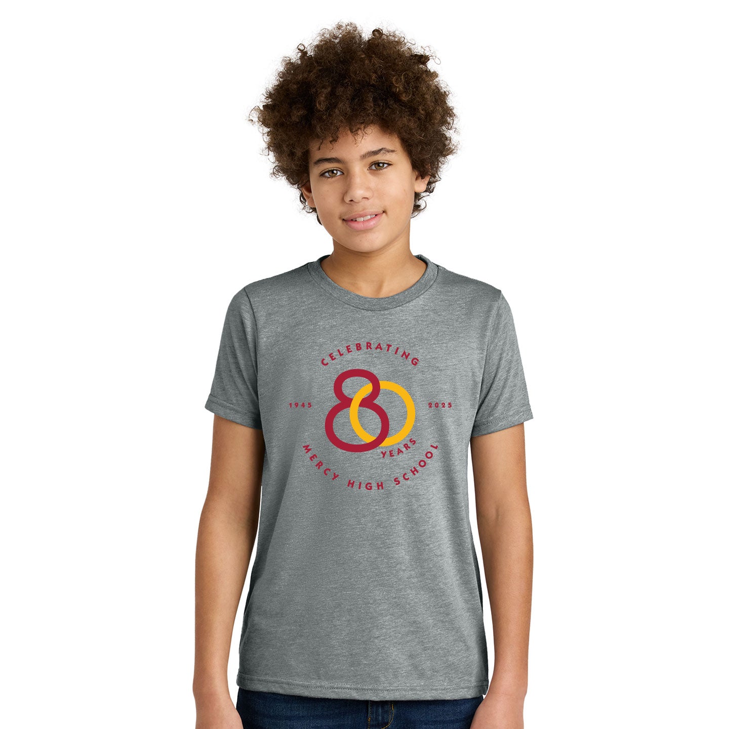 Mercy HS - 80th Anniversary Printed Youth Next Level Blend Tee