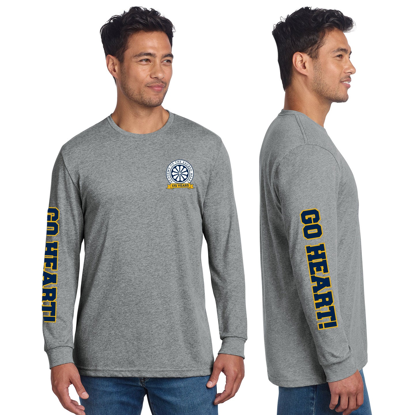 ASH - Go Heart! Printed Unisex Next Level Blend Long Sleeve