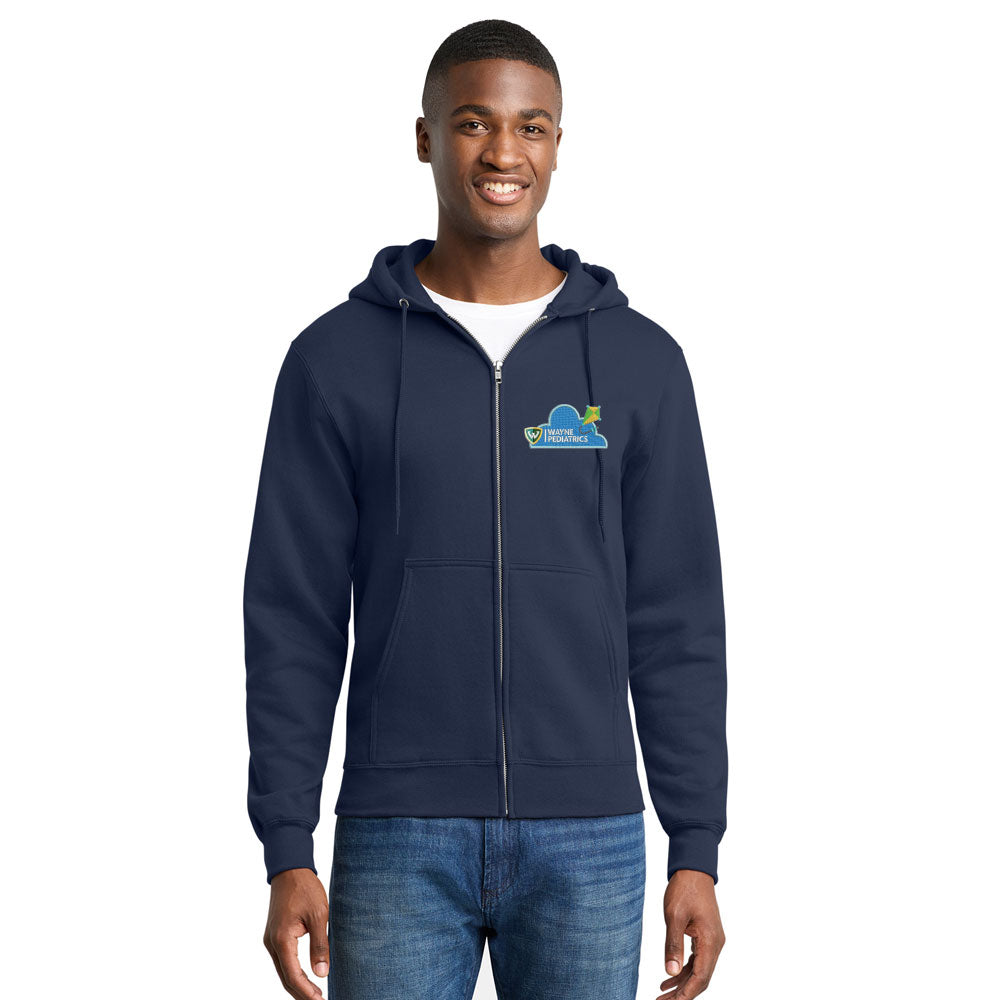 Wayne Pediatrics - Port & Company - Fleece Full-Zip Hoodie Embroidered