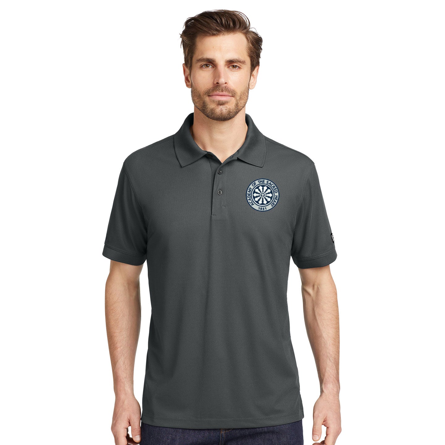 ASH - Embroidered Rose Window Men's OGIO Caliber Performance Polo