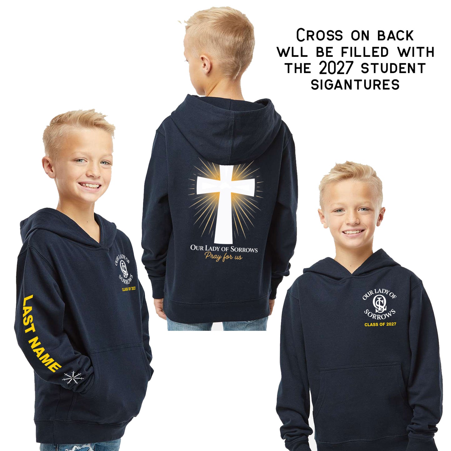 OLS - Kids Class Of 2027 8th Grade Hoodie