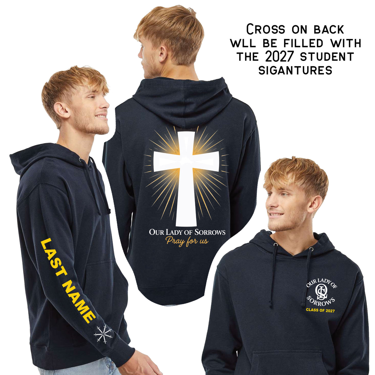 OLS - Adult Class Of 2027 8th Grade Hoodie