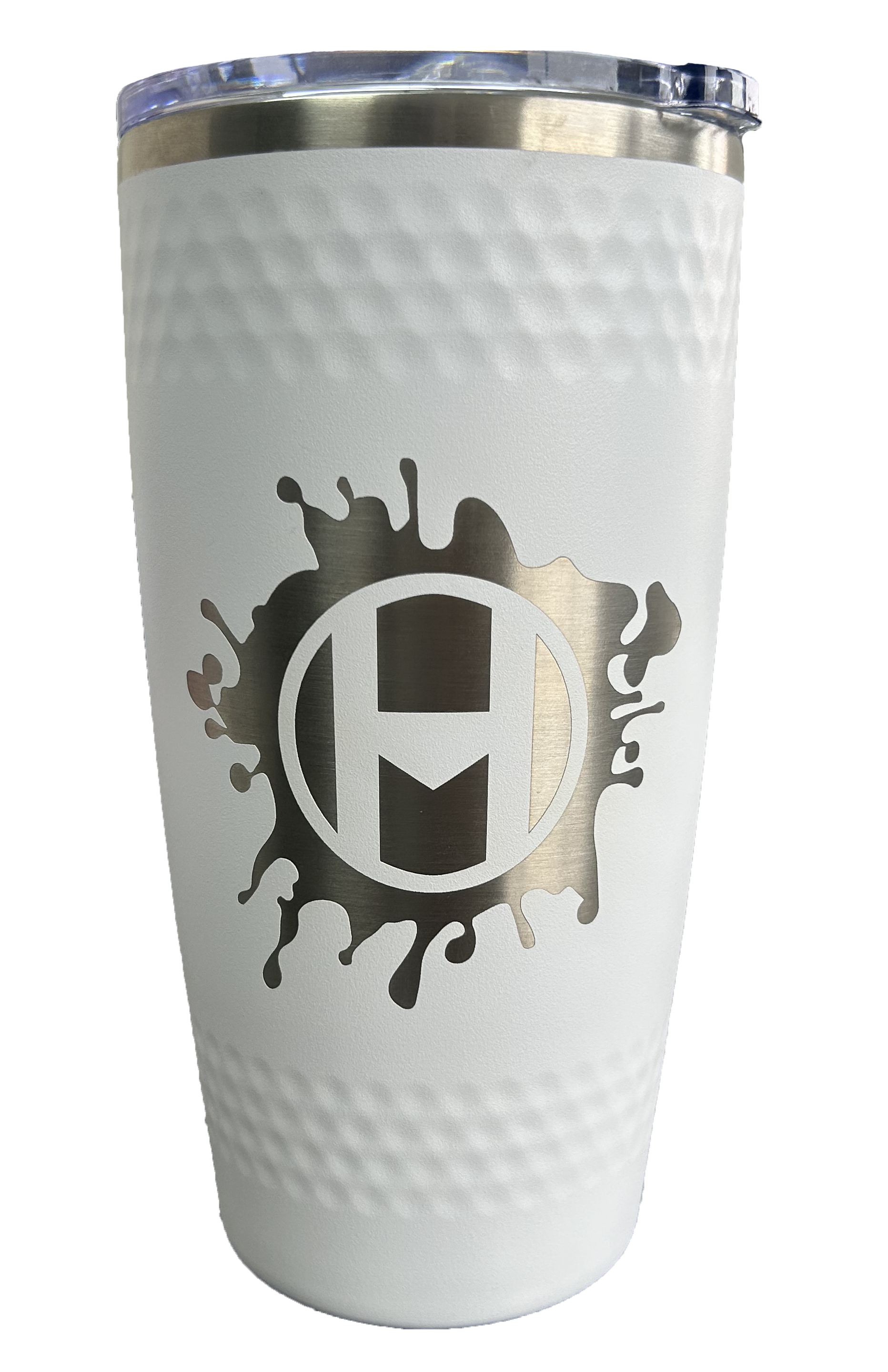 Custom Engraved Polar Camel 20 oz. White Golf Tumbler with Dimples