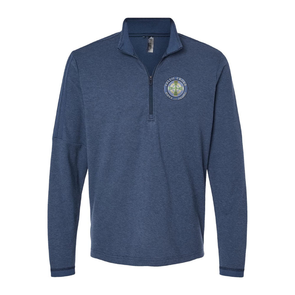 Celtic Cross BAND Adidas - 3-Stripes Quarter-Zip Sweater Embroidery - Mato & Hash