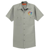 Embroidered Red Kap® Long Size, Short Sleeve Industrial Work Shirt - Mato & Hash