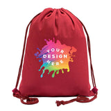 Full Color Custom Cotton Drawstring Bag - Mato & Hash