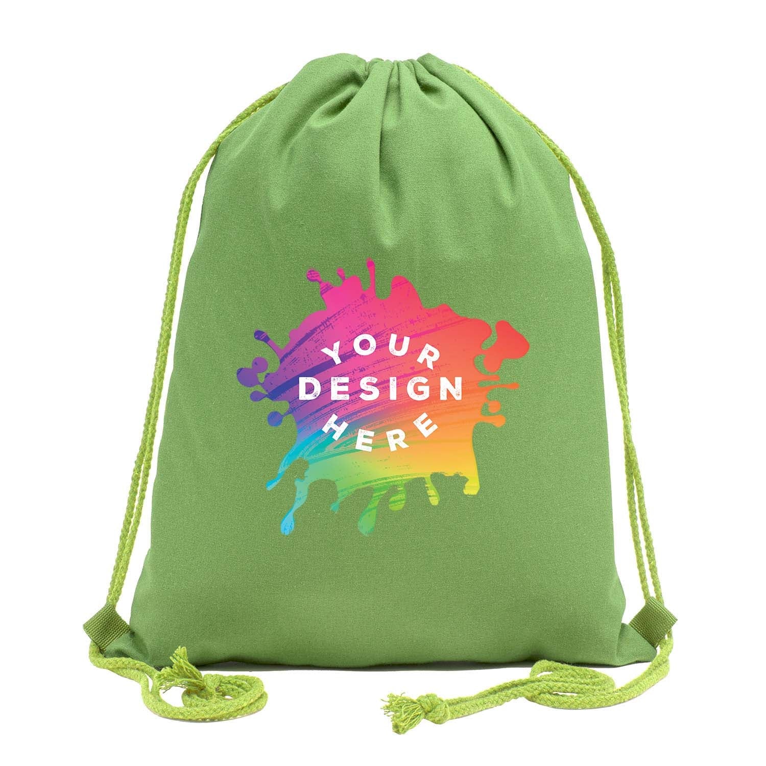 Full Color Custom Cotton Drawstring Bag - Mato & Hash
