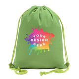 Full Color Custom Cotton Drawstring Bag - Mato & Hash