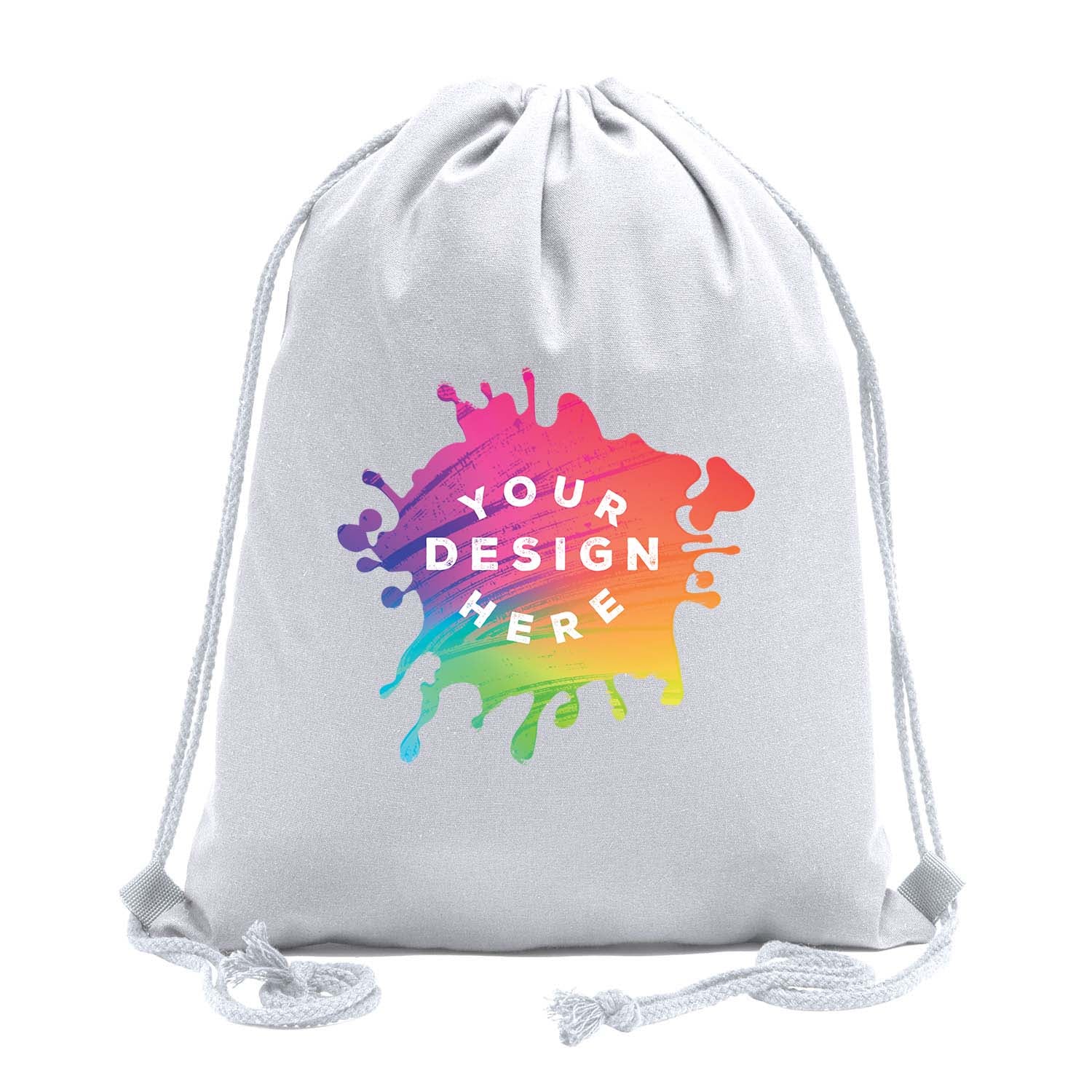 Full Color Custom Cotton Drawstring Bag - Mato & Hash